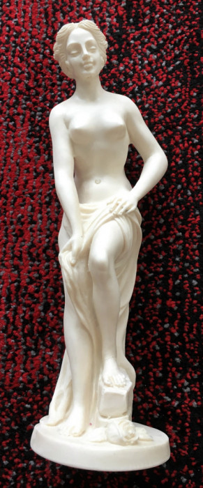 Statue / Sculptură alabastru - Nud - Italia - Femeie la baie / Zeita
