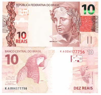 Brazilia 10 Reais 2022 P-254f UNC foto