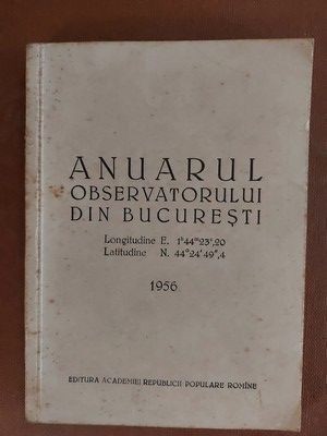 Anuarul observatorului din Bucuresti 1956 foto