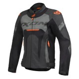 Cumpara ieftin Geaca (jacheta) motociclete barbati piele Racing Ixon vara model Jackal JKT MS culoare: negru/antracit/portocaliu XL