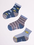 Set 3 Perechi Sosete Antiderapante Copii YO! Bumbac Multicolor Marimi 19-28 Modele Diverse