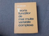 TEORIA FUNCTIILOR DE MAI MULTE VARIABILE COMPLEXE-CABIRIA ANDREIAN CAZACU
