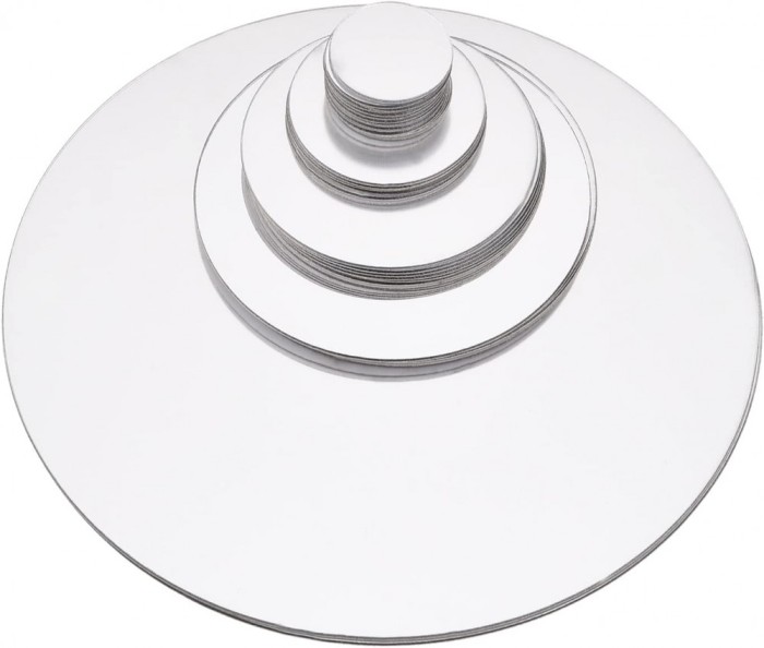 Set 31 oglinzi decorative rotunde, acrilice, argintii, MaffStuff