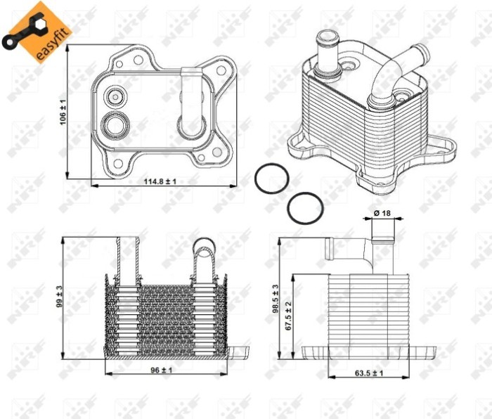 NRF 31342 EASY FIT Radiator racire ulei, cutie de viteze automata