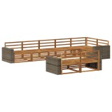 vidaXL Set de canapele de exterior 8 pcs natural 3383517