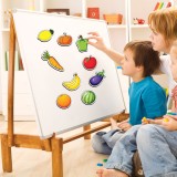 Set Fructe și Legume Magnetice din Carton, 27 buc, CMCLASS