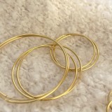 Cumpara ieftin Cercei Veriga din Argint 925 Placati cu Aur Galben , Colectia , zClassic Hoops, 5cm