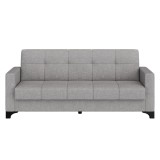 Canapea extensibila 3 locuri Marbella, cu lada, gri, 215 x 70 x 95 cm, 1C