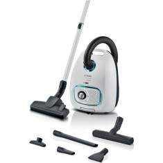 Aspirator cu sac Bosch Seria 4 BGB41HYG1H, ProHygienic, 600W, 4 l, Sistem PowerProtect, Control electronic rotativ, Alb