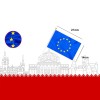 Steag Uniunea Europeana, 14x21 cm, material textil