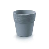 Ghiveci decorativ de flori, rotund, gri, 14.7x14.8 cm, Furu GartenVIP DiyLine