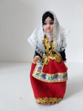 Papusa etno costum traditional, Italia, 14 cm, colectie, decor, vintage