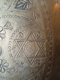 Tava platou iudaic obiect evreiesc diametrul 60 cm alama