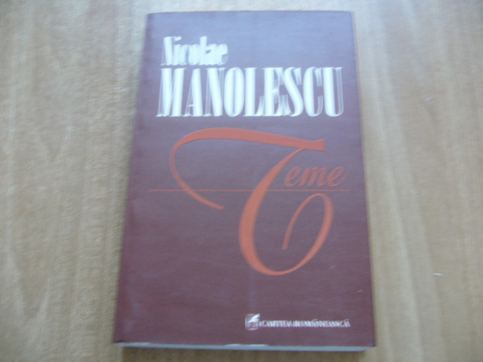 Nicolae Manolescu - Teme