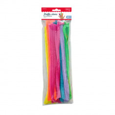 Sarma Plusata Daco 40 Buc/Set, Multicolor Neon, 30x0.6 cm, Material Plastic/Metal, Sarma Activitati Craft, Accesorii Craft, Sarma pentru Craft, Sarma