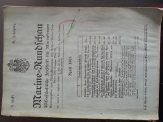 Marine Rundschau 1913 Almanah limba germana carte revista veche