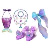 Set accesorii fetite 8 piese cu gentuta paiete, pantofiori si accesorii sirena, Oem