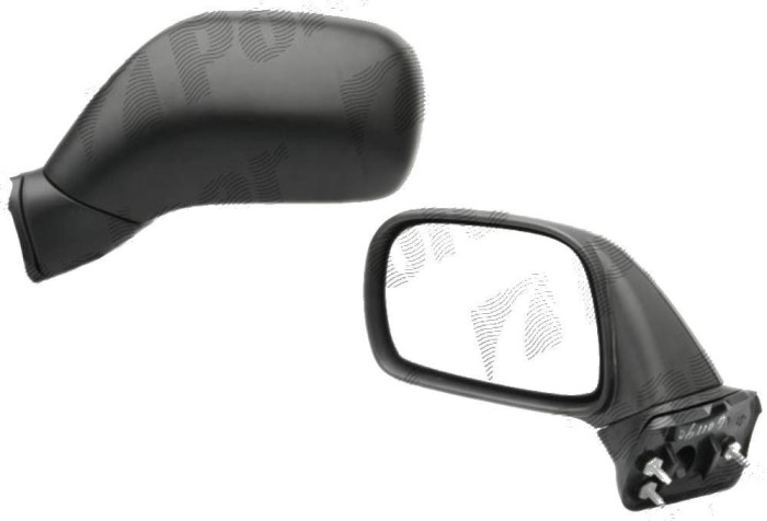 Oglinda exterioara Opel Agila (H00), 07.2000-01.2008, Suzuki Wagon R+ (Mm), 05.2000-, Dreapta, Crom, manuala, Fara incalzire, carcasa neagra, Convex,