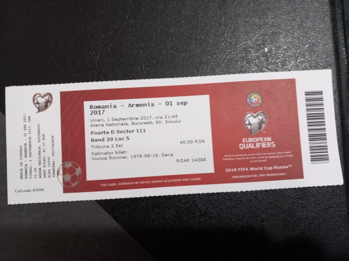 Bilet Romania - Armenia