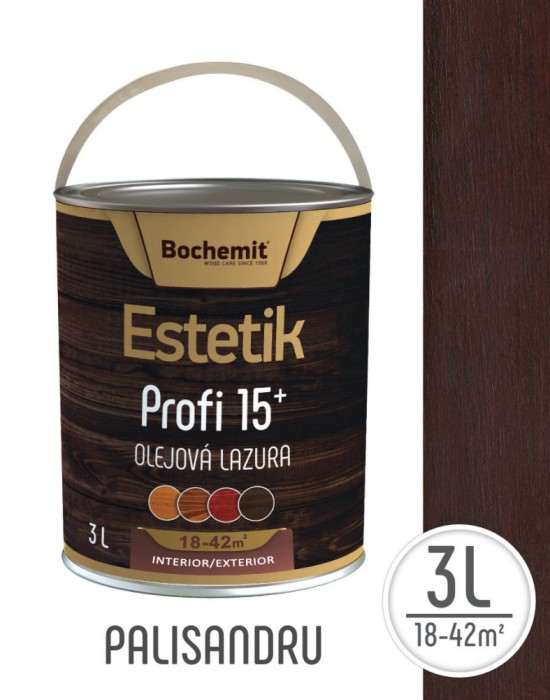 Lazura lemn Estetik Profi 3l palisandru&ndash; protectie avansata UV