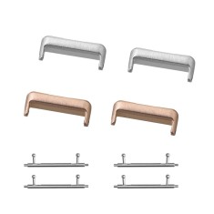 Set 4 Adaptori prindere curea de 16 mm Kwmobile pentru Huawei Band 8, Argintiu/Auriu, Otel, KWM0000255C002C