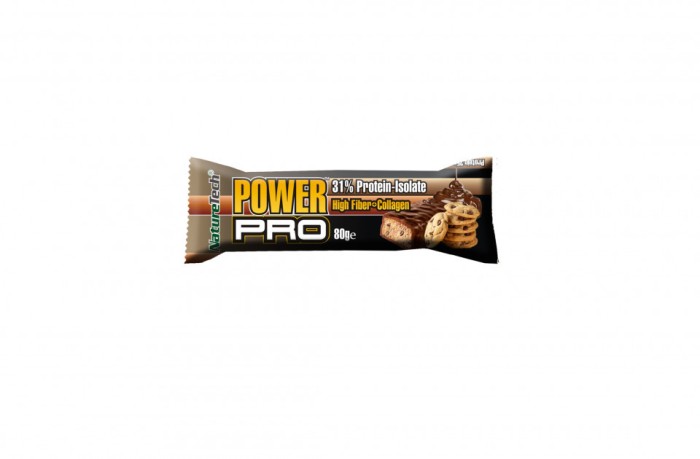 Baton energizant Power Pro 31% proteina, cookies si bucati de ciocolata Nature