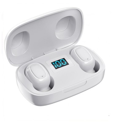 Casti bluetooth MRG L-TWS-T10S, cu Display, In-ear, Alb C370 foto