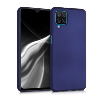 Husa pentru Samsung Galaxy A12, Silicon, Albastru, 54052.64 foto