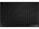 Cumpara ieftin Placa de taiere profesionala A3, 30 x 45 cm, fata-verso, cu auto-vindecare si scara vizibila, neagra, pentru taiere precisa si modelare