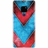 Husa silicon pentru Huawei Mate 20, Blue And Red Abstract