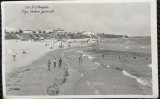 Carte Postala, Mangalia, plaja vedere generala, anii 40