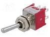 Intrerupator basculant, 2 pozitii, mod comutare ON-ON, DPDT, IC SWITCHES, IC2102T1B1M1QE, T212382