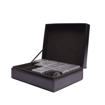 Caseta pentru 100 capsule de monede QUADRUM, negru foto