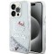 Husa Hello Kitty iPhone 15 Pro Hardcase Liquid Glitter Charms Kitty Head, HKHCP15LLIKHET, argintiu