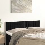 Cumpara ieftin Tăblii de pat, 2 buc., negru, 72x5x78/88 cm, catifea
