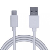 CABLU alimentare si date SPACER, pt. smartphone, USB 2.0 (T) la Type-C (T), PVC,2.1A,Retail pack, 1m, alb, &quot;SPDC-TYPEC-PVC-W-1.0&quot; (include TV 0.08 lei
