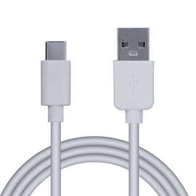 CABLU alimentare si date SPACER, pt. smartphone, USB 2.0 (T) la Type-C (T), PVC,2.1A,Retail pack, 0.5m, alb, &amp;quot;SPDC-TYPEC-PVC-W-0.5&amp;quot; (timbru verde 0.08 foto