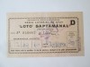 Romania bilet de loto saptamanal Regia Loteriei de Stat-RPR 1948