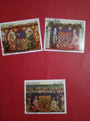 PARAGUAY, ȘAH - SERIE COMPLETĂ ȘTAMPILATĂ foto