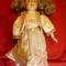 Papusa de Colectie- cap,maini ,picioare portelan ,h=41cm, blonda ,fara pantofi