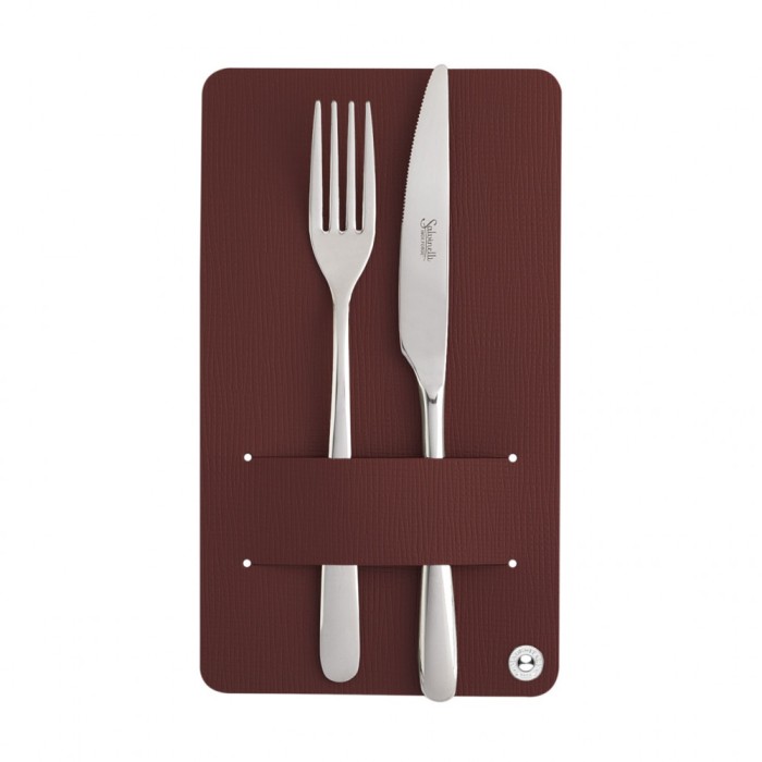 Set 4 buc suport tacamuri din piele regenerata, culoare bordo