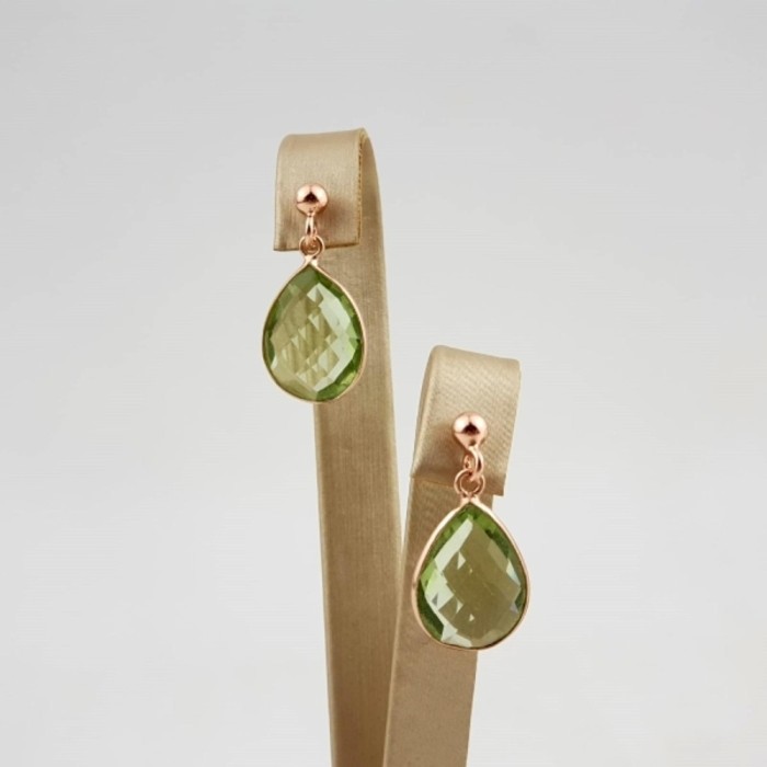 Cercei Roua din ametist verde