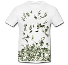 Tricou &amp;quot; Bani in vant 2 &amp;quot; foto