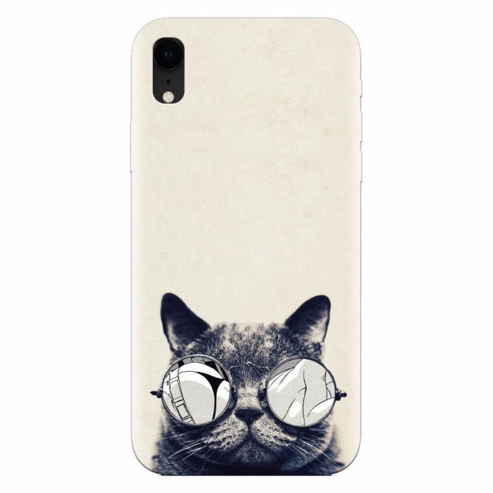 Husa silicon pentru Apple Iphone XR, Cool Cat Glasses