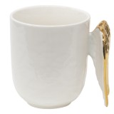 Cana ceramica alba Wings 11x9x10 cm, 350 ml