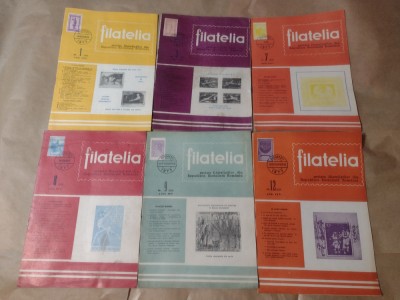 FILATELIA - REVISTA FILATELISTILOR DIN R.S.R., Anul 1977, Nr.1,3,7,8,9,12. foto