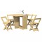 Gossi set mobilier tip fluture corona, pliabil 5 piese maro lemn pin