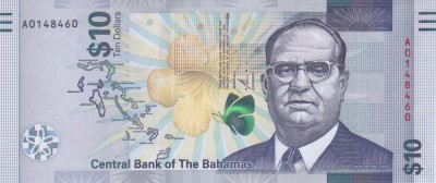 Bancnota Bahamas 10 Dolari 2022 - PNew UNC ( vezi descriere ) foto