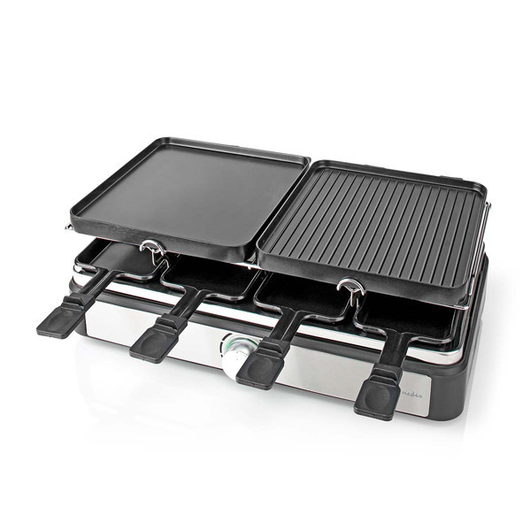 Gratar Raclette Nedis pentru 8 Persoane, cu Placa de Piatra