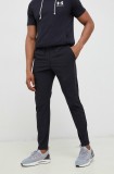 Under Armour pantaloni de alergare Storm culoarea negru, neted